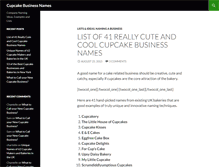 Tablet Screenshot of cupcakebusinessnames.com